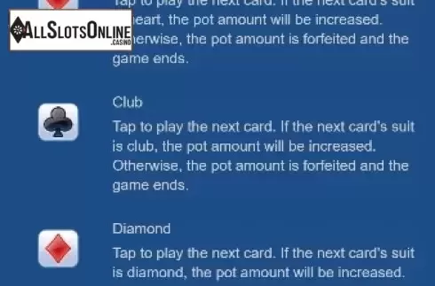 Game rules 3. Cards Hi Lo from PG Soft