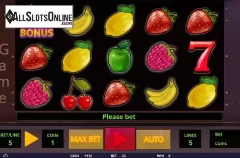 Reel screen. Crazy Win from BetConstruct