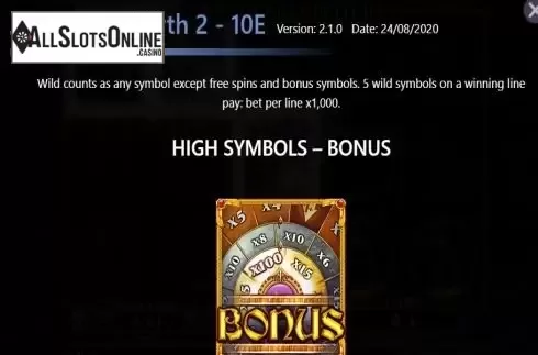 Paytable 2