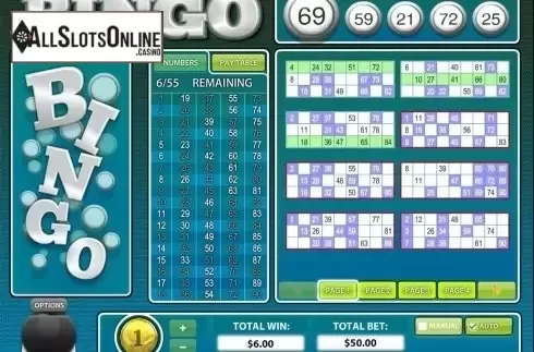 Game workflow 3. European BINGO from Rival Gaming
