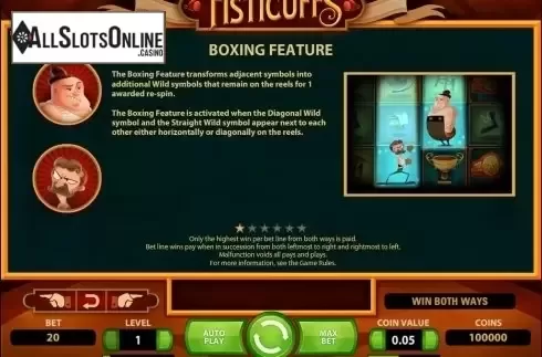 Screen6. Fisticuffs from NetEnt