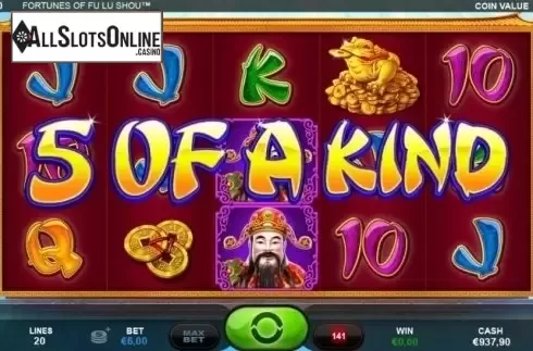 5 of a Kind. Fortunes of Fu Lu Shou from Plank Gaming
