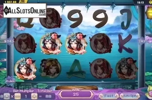 Win Screen. Four Beauties (Dream Tech) from Dream Tech