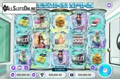 Game Workflow screen. Freezing Spins from Spieldev