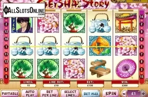 Win Screen . Geisha Story JP from Playtech