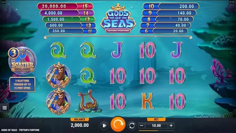 Gods of Seas Triton's Fortune slot screenshot 1