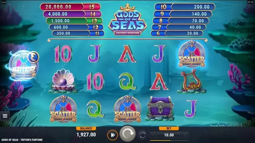 Gods of Seas Triton's Fortune slot screenshot 2