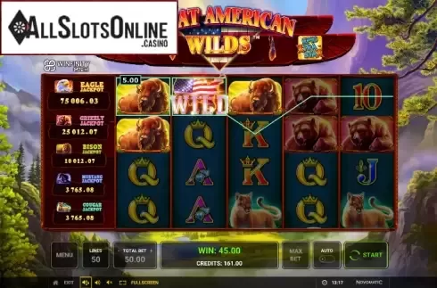 Win Screen 2. Great American Wilds from Greentube