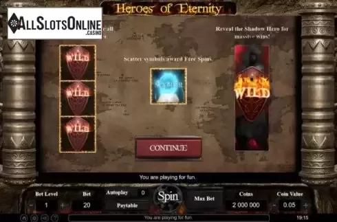Special symbols screen