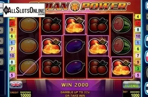 Game workflow 3. Indian Power Deluxe from Novomatic