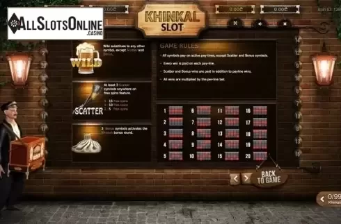 Lines. Khinkal Slot from Betsense