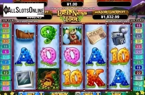 Reel Screen. Loch Ness Loot from RTG
