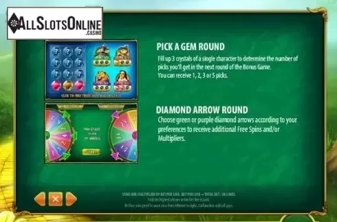 Paytable 3. Magic of Oz (GamesOS) from GamesOS