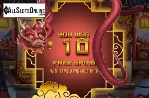 Free Spins screen