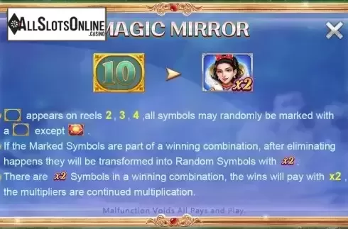 Magic Mirror feeature screen