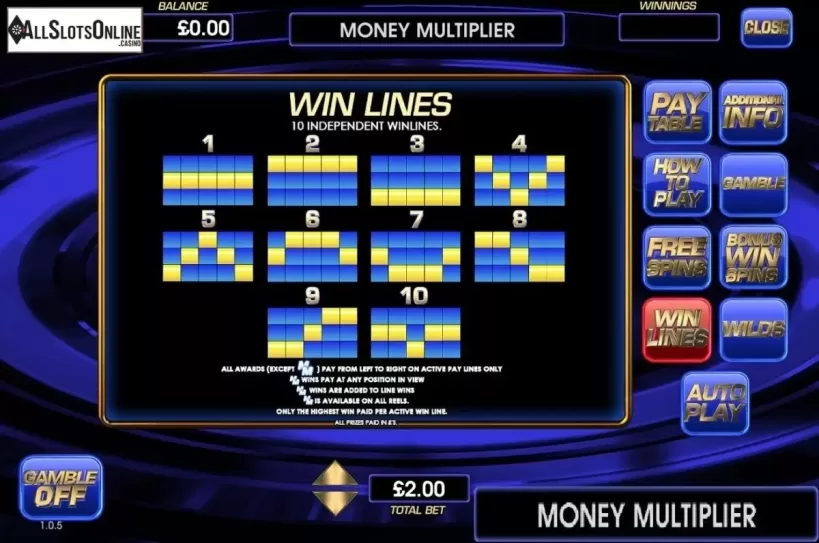 Lines. Money Multiplier (CR Games) from CR Games