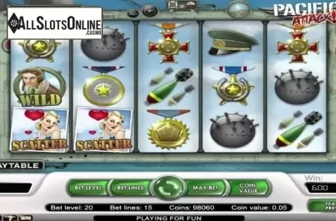 Screen4. Pacific Attack from NetEnt