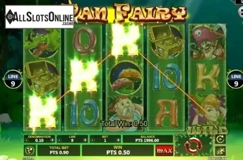 Win screen. Pan Fairy from Spadegaming