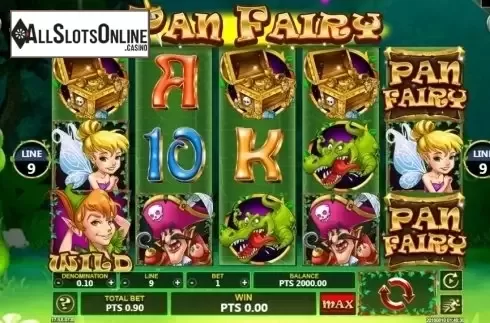 Reel screen. Pan Fairy from Spadegaming