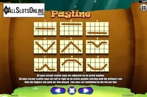 Paytable 3. Pan Fairy from Spadegaming