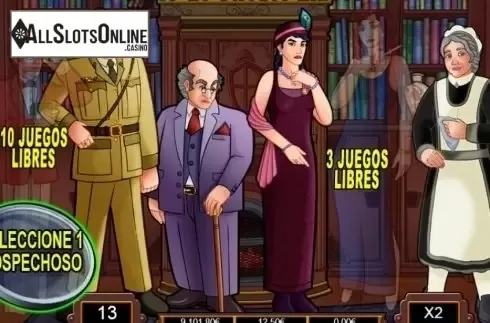 Bonus Game screen. Perfect Crime from R. Franco