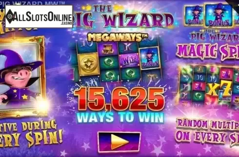 Start Screen. Pig Wizard Megaways from Blueprint
