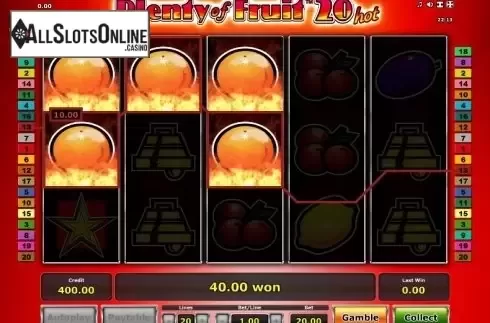 Win. Plenty of Fruit 20 Hot from Greentube