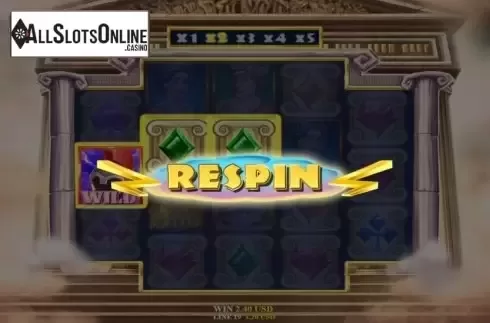 Respin Feature. Reign of Zeus from Betixon
