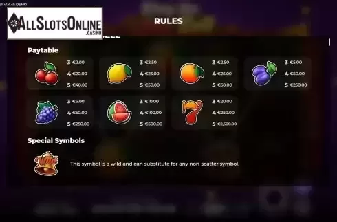 Paytable
