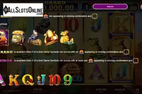 Bonus prizes screen