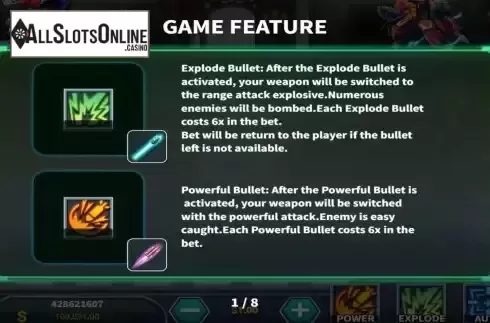 Game Features screen