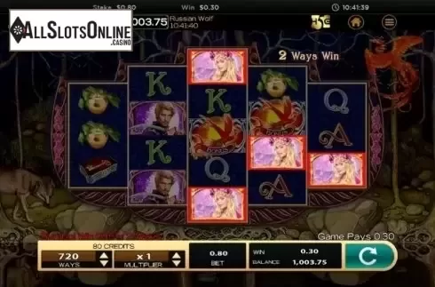 Win screen 2. Russian Wolf from High 5 Games
