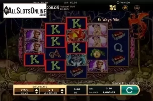 Win screen 1. Russian Wolf from High 5 Games
