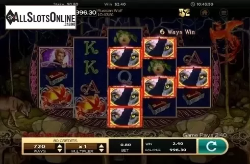 Win screen 6. Russian Wolf from High 5 Games