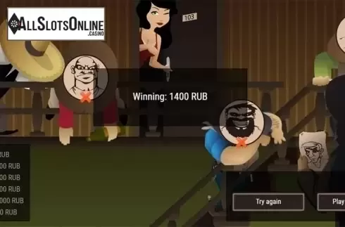 Win screen. Saloon from SuperlottoTV