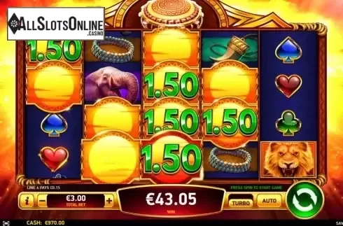 Win Screen 3. Savage Lion from Ruby Play