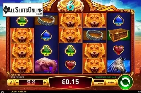 Win Screen 4. Savage Lion from Ruby Play