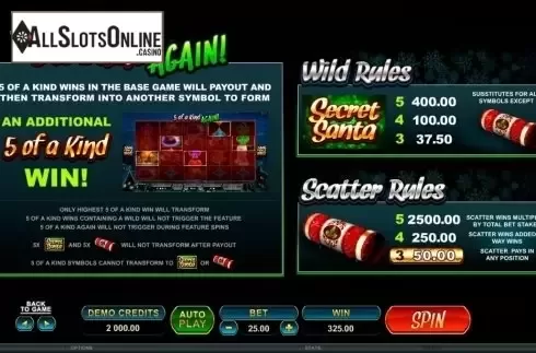 Screen5. Secret Santa from Microgaming