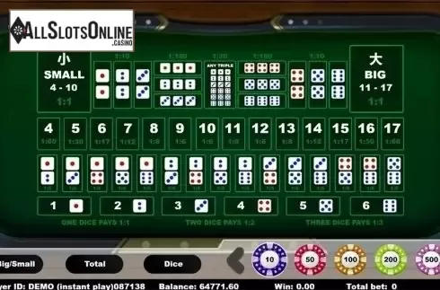 Reels screen. Sic Bo (Triple Profits Games) from Triple Profits Games