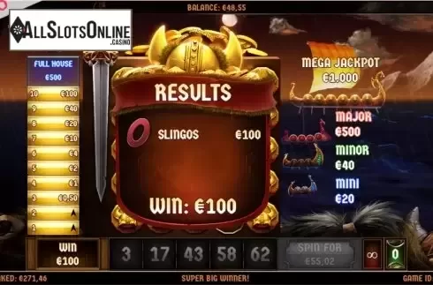 Win Screen 3. Slingo Berserk from Slingo Originals