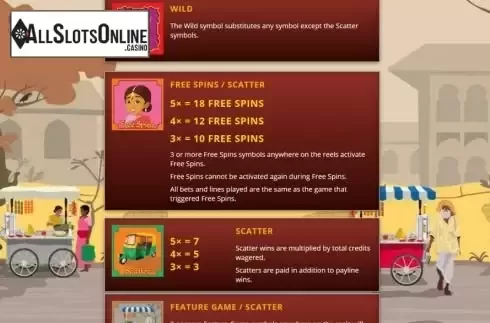 Features screen