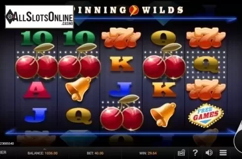 Win screen. Spinning Wilds from GVG