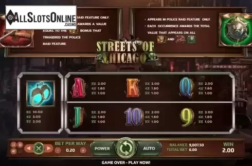 Paytable screen 2