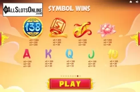 Paytable screen 1. Sun Fortune from Red Tiger