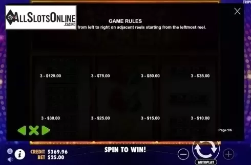 Paytable. Super Joker (Pragmatic Play) from Pragmatic Play