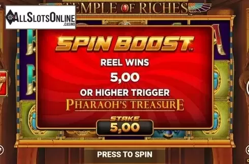 Spin Boost Feature Screen