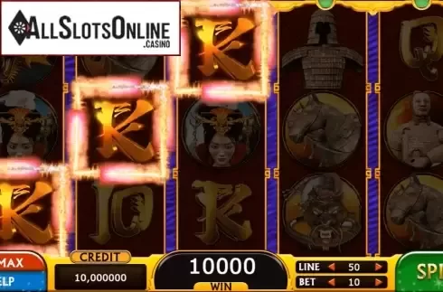 Win Screen 1. Terracotta Warrior from Probability Gaming
