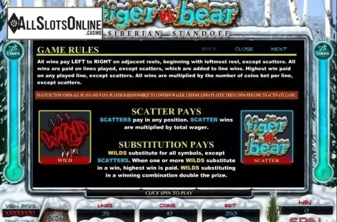 1. Tiger vs Bear from Microgaming