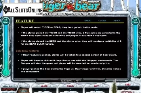 4. Tiger vs Bear from Microgaming
