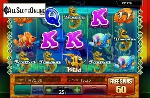 Scatter screen. Tropical Aquarium from MultiSlot